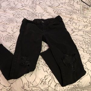 American eagle black ripped jeans